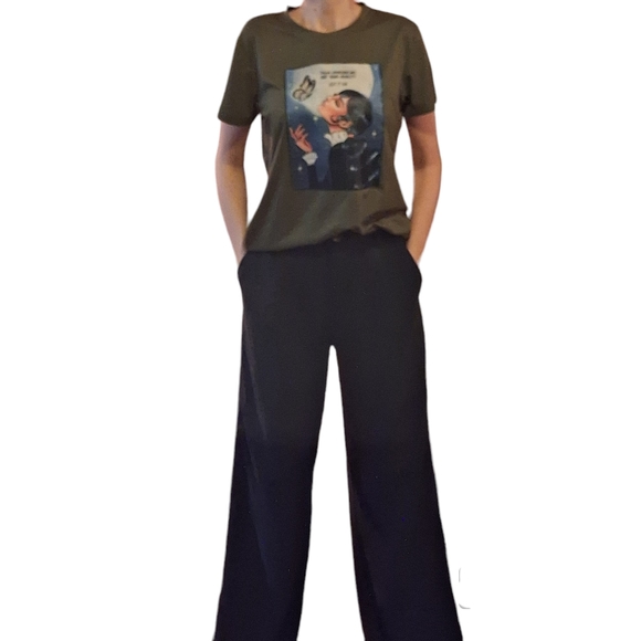 Romwe green graphic tee shirt - Picture 3 of 10